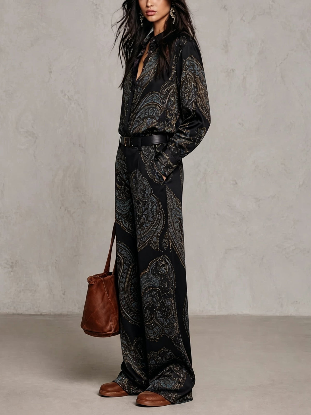 Eugenia™ Paisley Print Wide-Leg Two-Piece Set