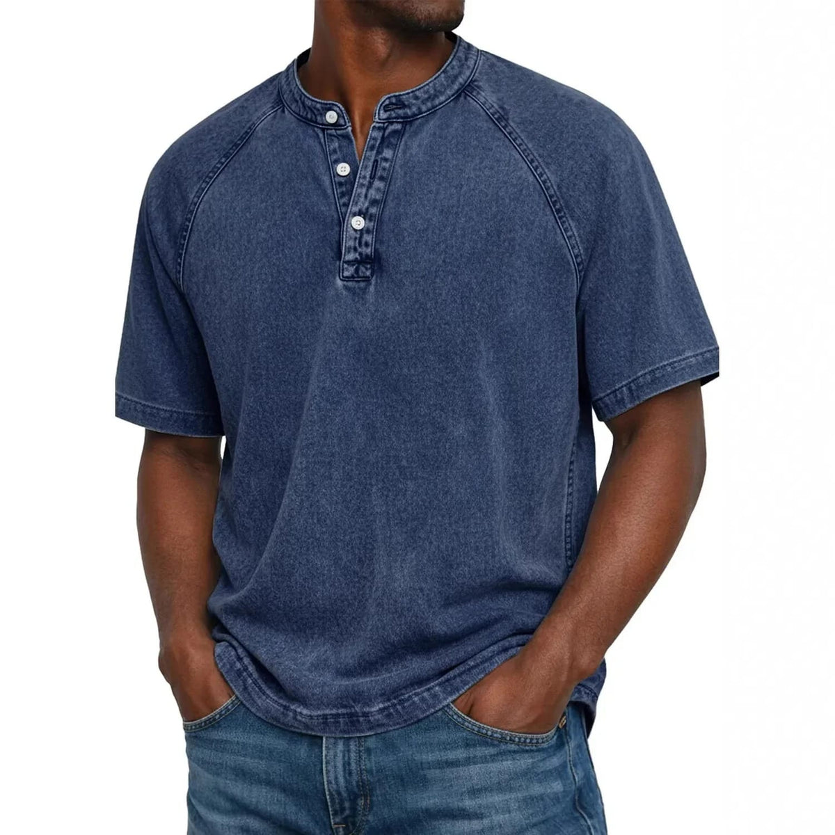 Carter™ | Washed Denim Henley Shirt