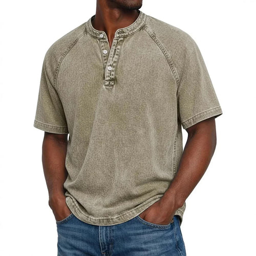 Carter™ | Washed Denim Henley Shirt